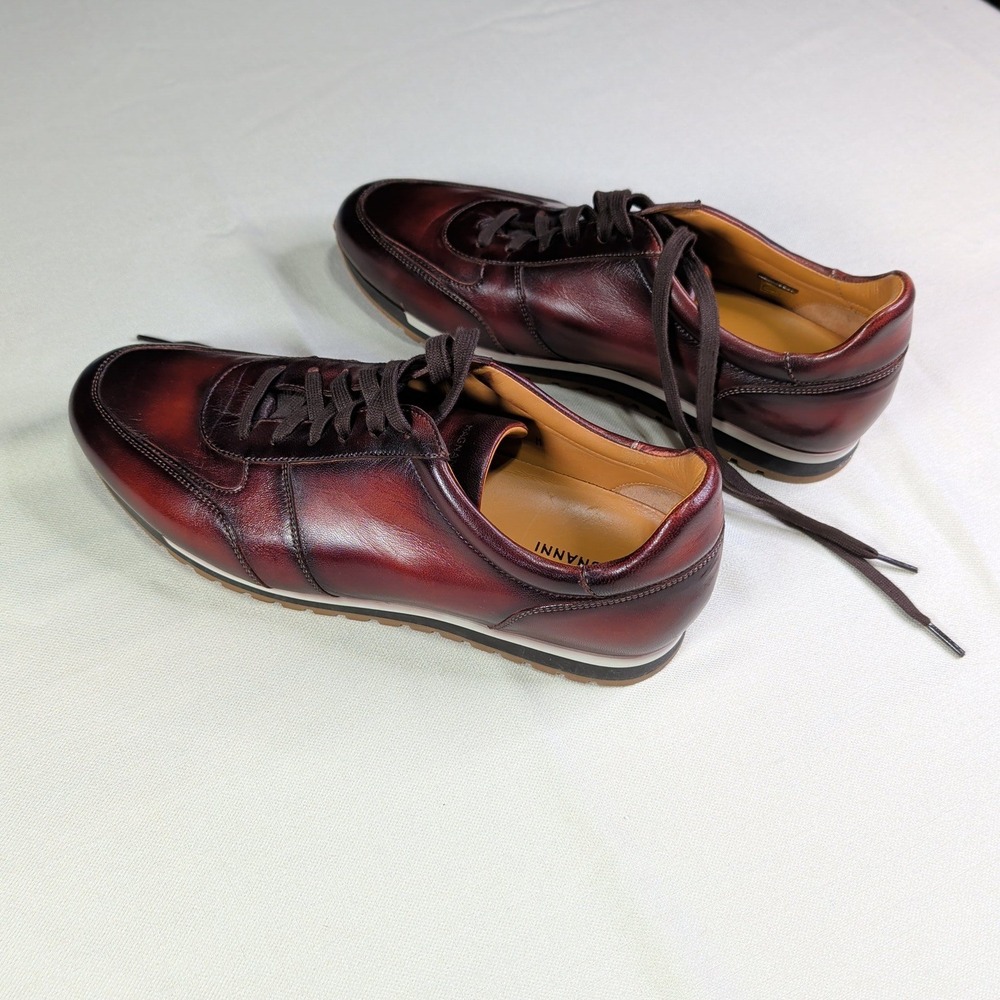 Magnanni Mens 22293 Burgundy Calfskin Leather Sneakers Made in Spain Size 12 M - Picture 10 of 10